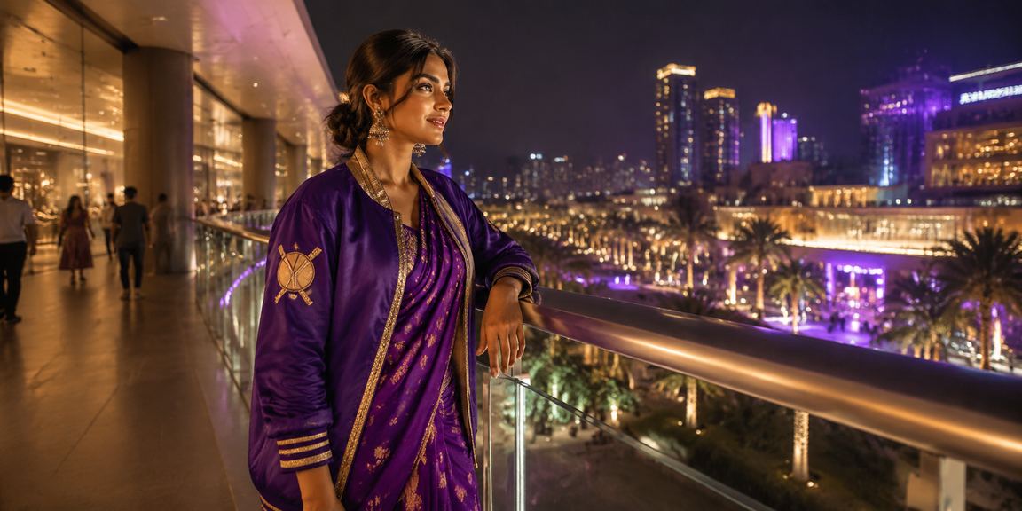 Nightscape with cricket betting on mobile device in Delhi
