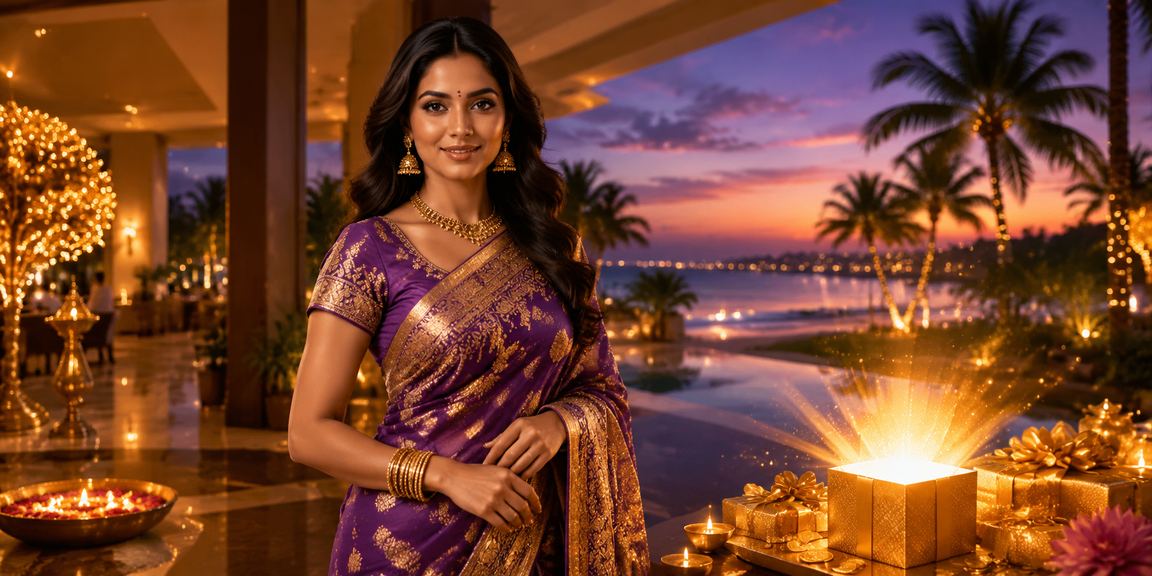 Live casino players celebrating Diwali festival at Goa beach resort