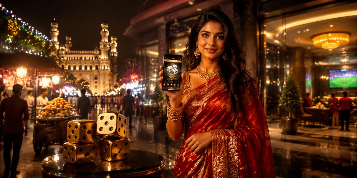 Vibrant slot machine with dice and Indian motifs